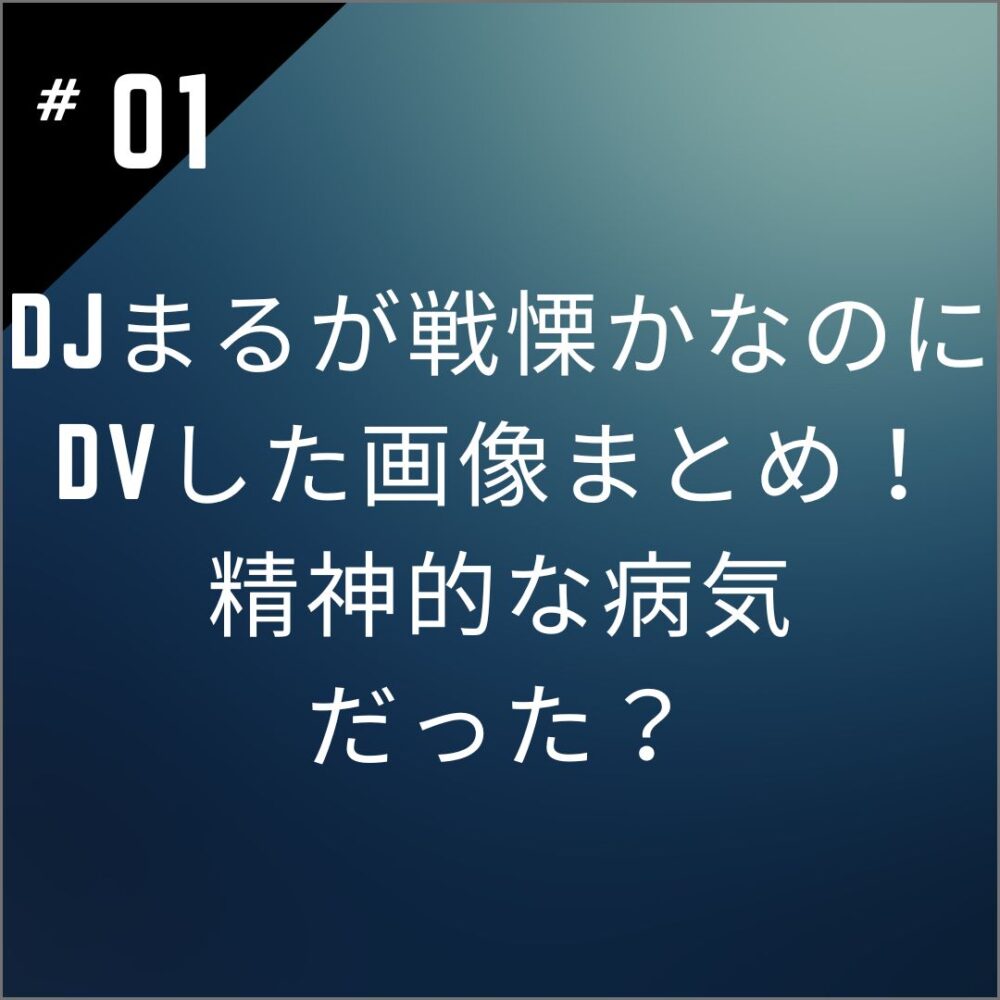 【動画】DJまるが戦慄かなのにDVした画像まとめ！精神的な病気だった？