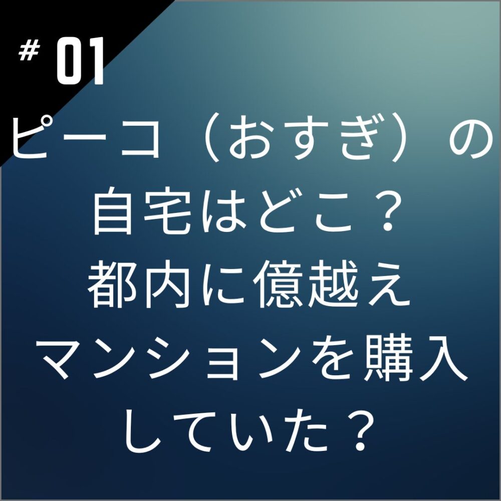 ピーコ（おすぎ）の自宅はどこ？都内に億越えマンションを購入していた？